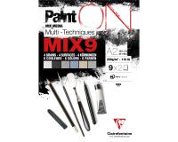 PaintON Mix 9 bloc collé 18F A2 250g assorti 9x2F