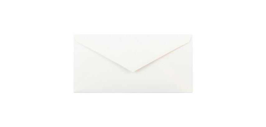 25 enveloppes DL (110x220mm) Vergé de France doublées gommées