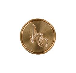 Pastille laiton sceau sur broche lettre anglaise