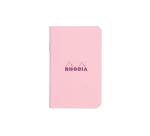 Rhodia Couleur Notebook - No.11 - A7 - 5 x 5 Ruling - Side Stapled - Pink