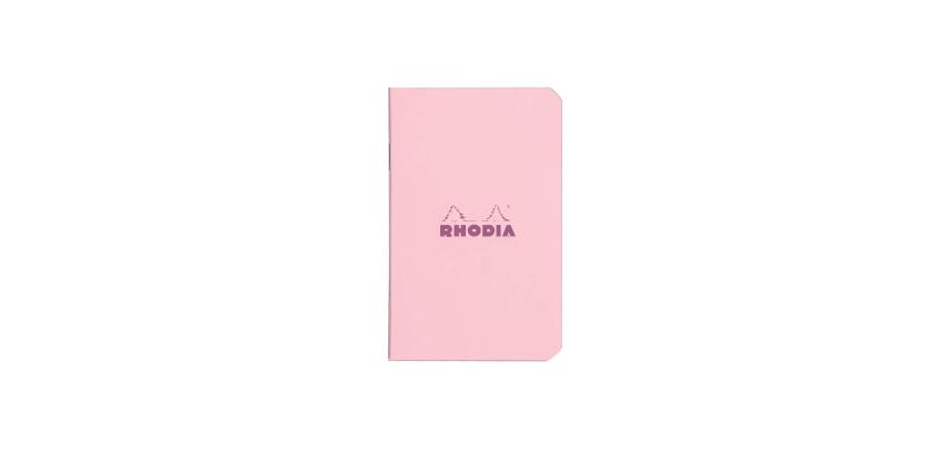 Cahier piqué Rhodia Couleurs Rose 7,5x12 cm - Rose