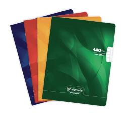 Geheftetes Heft 8000 KARTE 17x22 cm 140 Seiten große Karos 90 g - Sortiert