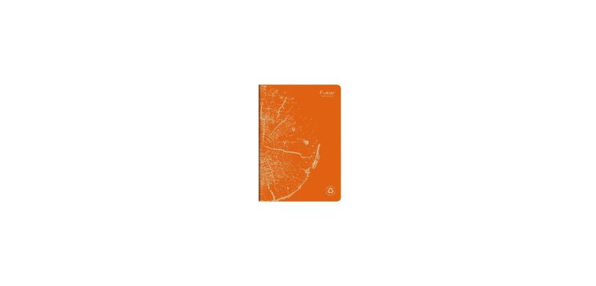 Cahier piqué FOREVER PREMIUM 100% recyclé A4 96 pages ligné papier recyclé blanc 90 g - Orange rouille