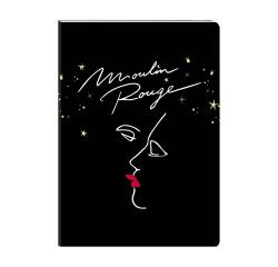 Moulin Rouge, Notizbuch mit flexiblem Einband A6 10,5x14,8 cm, 64 Blatt, blanko, sortiert
