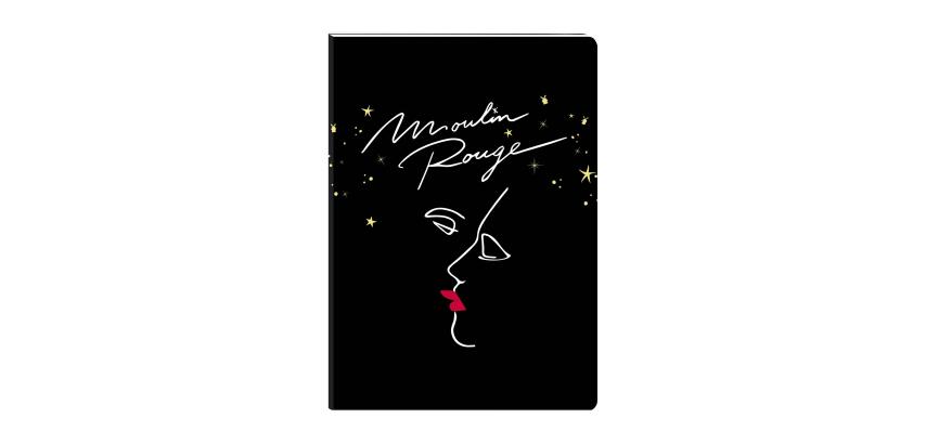 Moulin Rouge, Soft cover notebook A6 10,5x14,8 cm, 64 sheets, plain, assorted patterns.