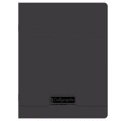 Cahier piqué 8000 POLYPRO 17x22 cm 96 pages grands carreaux 90 g - Noir