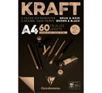 Kraft bi-face bloc collé 60F A4 90g