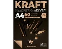 Kraft bi-face bloc collé 60F A4 90g