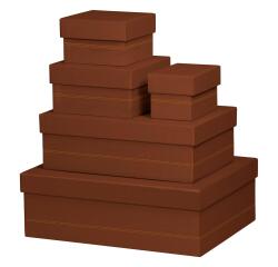 Rhodia Rhodiarama Gift Boxes - Set of 5 - Nested - Copper