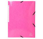 Chemise à élastiques 3 rabats maxi capacity carte lustrée pelliculée Iderama - A4 - Couleurs assorties