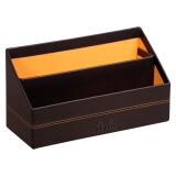 Rhodiarama brievenhouder in Italiaans kunstleer 25x10x14 cm - Zwart