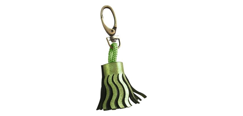 Clairefontaine CUIRIS# Leather Keyring - Green