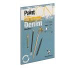 PaintON Denim, Block A4, kopfseitig geleimt, 15 Blatt, 250g, denimblau, Mixed Media - Denim