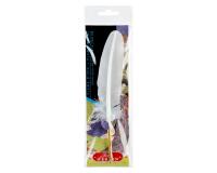 PLUME D'OIE+PLUME METAL SUR BROCH - Blanc
