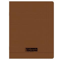 Cahier piqué 8000 POLYPRO 17x22 cm 96 pages grands carreaux 90 g - Marron
