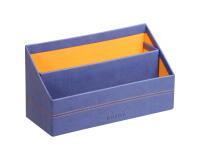 Rhodiarama porte-courrier simili cuir italien 25x10x14 cm - Saphir