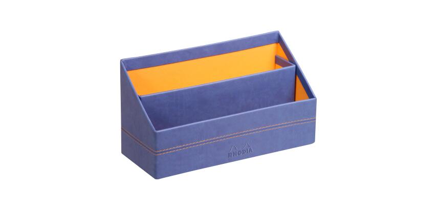 Rhodiarama porte-courrier simili cuir italien 25x10x14 cm - Saphir