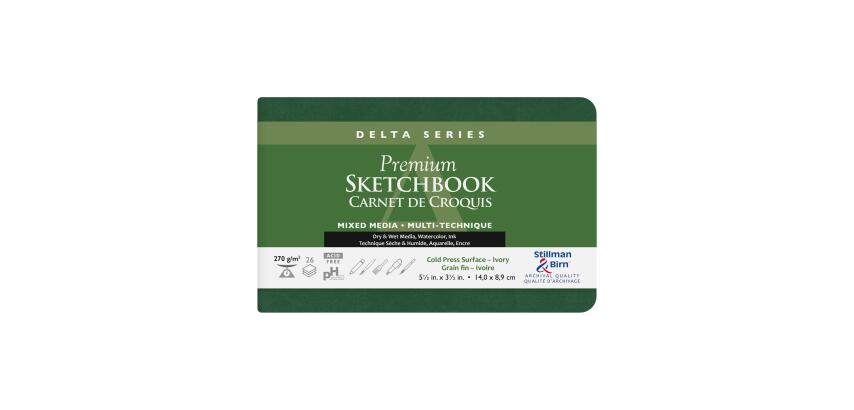 Delta Series carnet souple 26F 14x8,9cm 270g - Ivoire