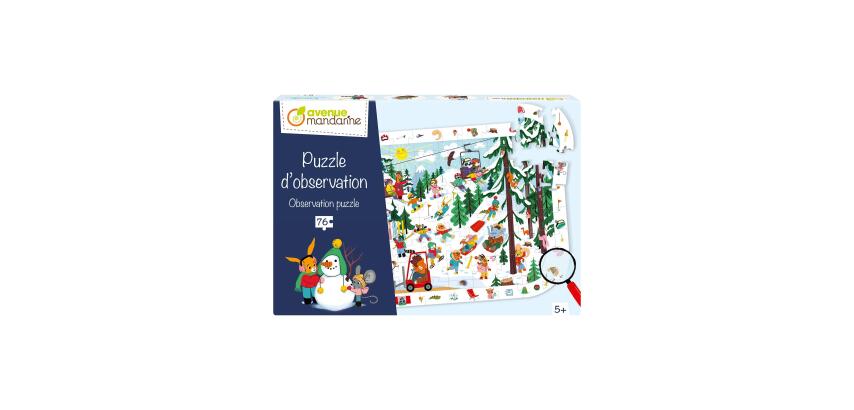 Puzzle d'observation, Vie à la montagne - Bleu