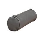 Trousse en cuir Age Bag ronde 21xØ6 cm - Gris