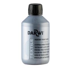 DARWI Flacon de 250 ml de Peinture Textile Métallique - Argent