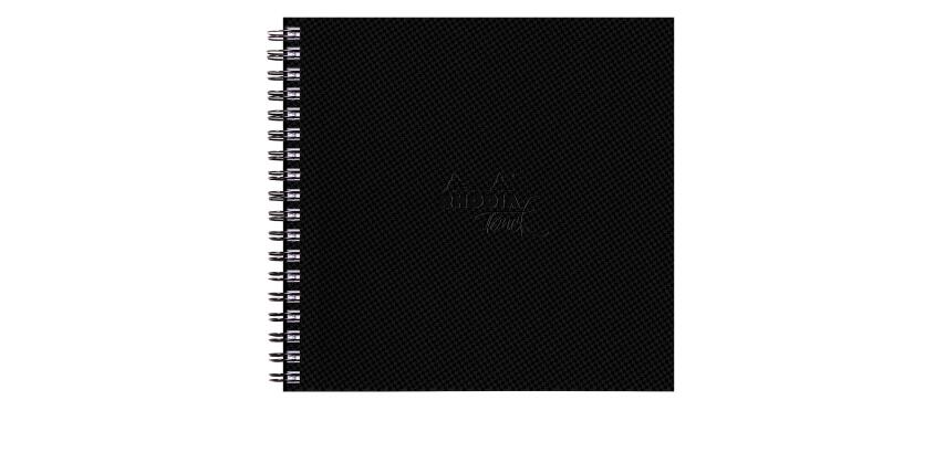 Rhodia Touch Watercolor Book, papier 100% coton grain satiné 300g - 21x21 cm, 40 pages - Noir