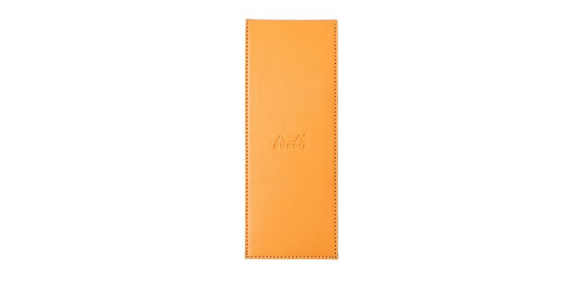Rhodia ePURE porte-bloc avec porte-crayon + bloc N°8 petits carreaux 5x5 - Orange