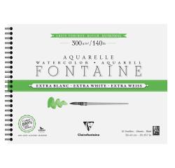 Fontaine Extraweiß Torchon/rau, Spiralblock,12 Blatt 30x40cm 300g