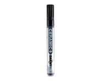 DARWI Kalte Keramikfarbe, Marker 2mm Spitze, Inhalt 6ml, Schwarz - Schwarz
