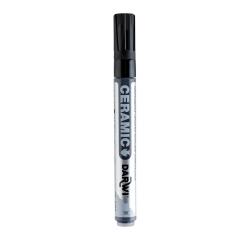 DARWI Kalte Keramikfarbe, Marker 2mm Spitze, Inhalt 6ml, Schwarz - Schwarz