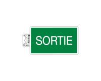 Panneau PP adhésif antidérapant Sortie 20x11 cm - Vert