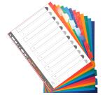 Intercalaires Carte lustrée 225 g avec onglets renforcés - 12 positions - A4