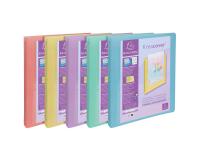 Classeur 4 anneaux 30mm polypropylène Kreacover Pastel - A4 Maxi - Couleurs assorties