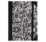 Carnet Marbre 220x170, 192 pages lignées - Blanc