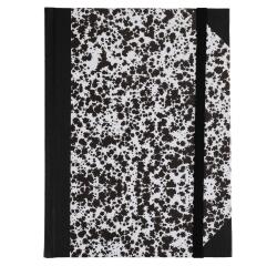 Carnet Marbre 220x170, 192 pages lignées - Blanc