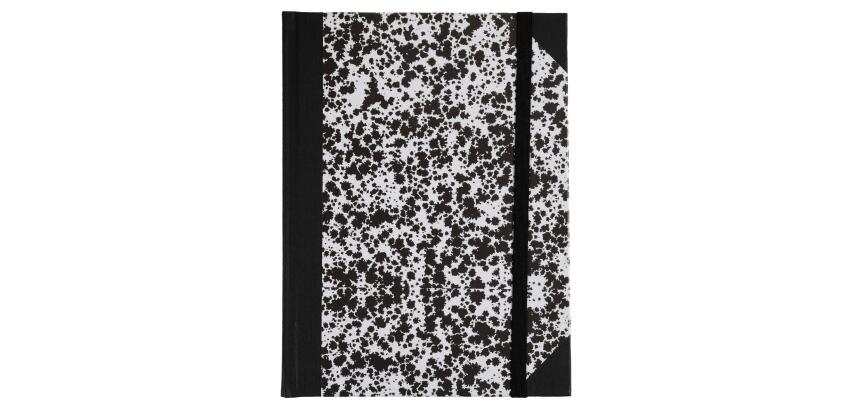 Carnet Marbre 220x170, 192 pages lignées - Blanc