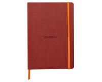 Rhodiarama carnet souple A5 160 pages dot papier ivoire 90g fermeture élastique - Nacarat