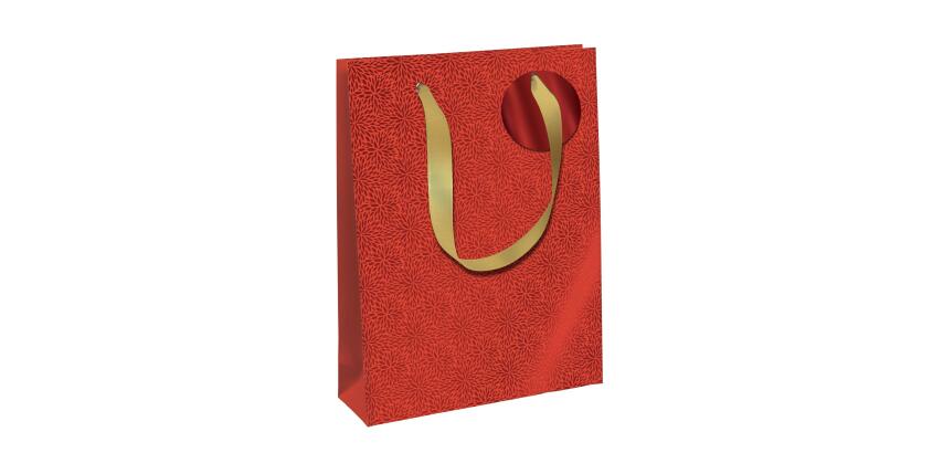 Fancy Xmas, sac large 26,5x14x33 cm - Rouge