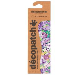 Décopatch 3 identieke bladen - ref 828 - Paars|