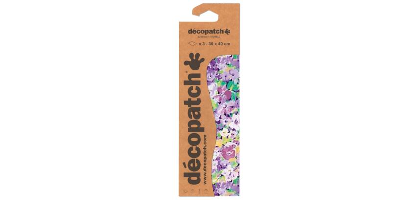 3 Décopatch sheets réf. 828 - Purple
