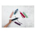 CUIR TEINTÉ Trousse SLIM 19,5x2,5x4 cm Bleu foncé