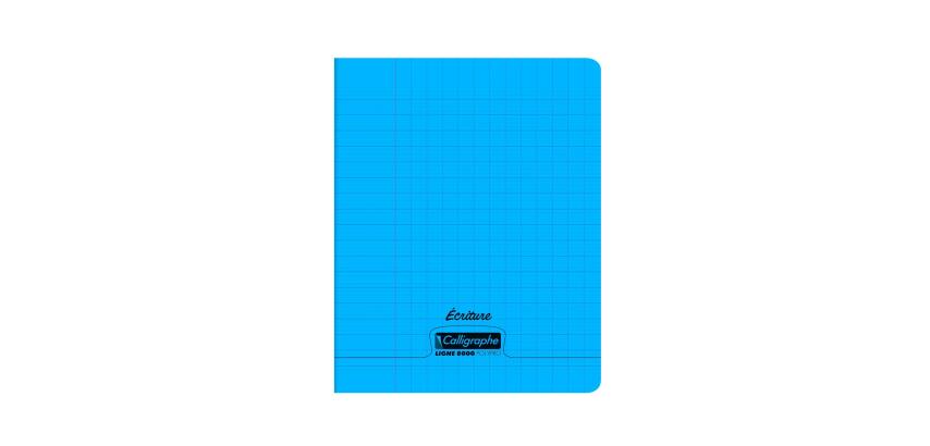 Cahier d'écriture piqué 8000 POLYPRO 17x22 cm 32 pages grands carreaux 2,5mm 90 g