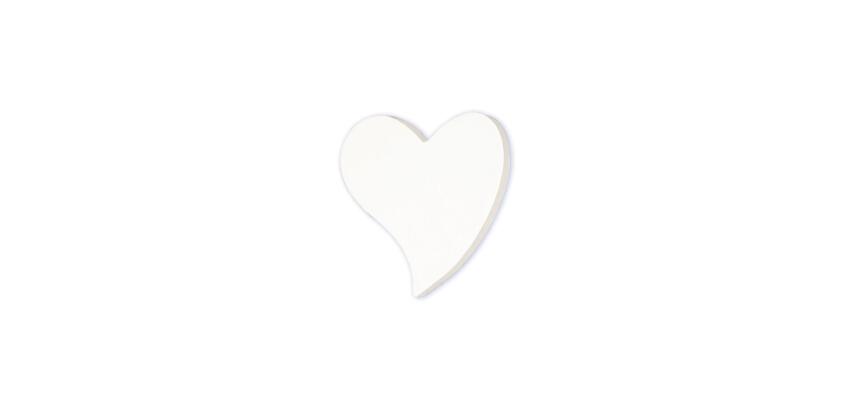 * Petit coeur plein forme sexy 12cm - Blanc