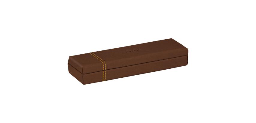 Plumier, en simili cuir, bronze