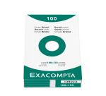 Exacompta Pack 100 Record Card 10x15cm Lined White - White