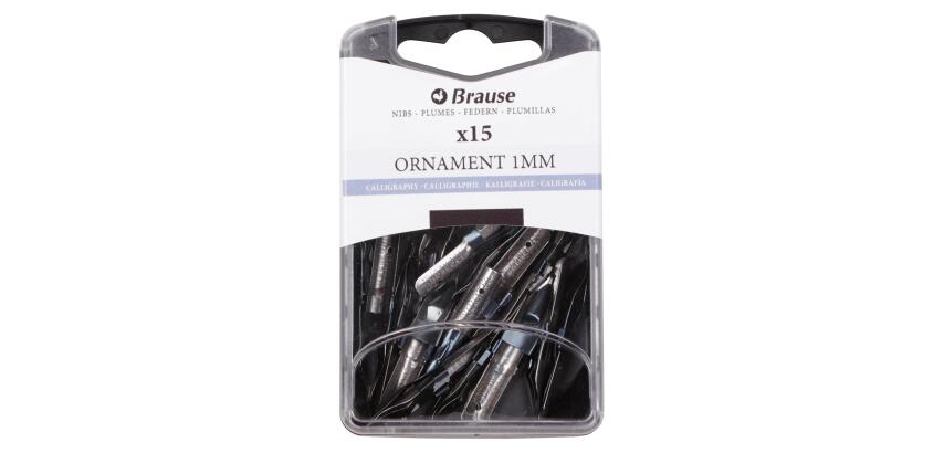 Schachtel mit 15 Ornamentfedern