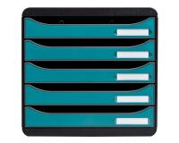 Module de classement Big Box Plus 5 tiroirs Skandi - Bleu Pacifique