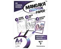 Mangaka Essential Paper pochette 15 feuilles (3 papiers Manga assortis) A4 - Blanc