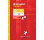 Copies doubles perforées-blanc A4 grands carreaux 300 pages