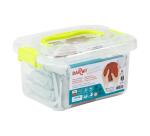 DARWI lufttrocknende Modelliermasse, Box mit 7 Blöcken 500g, für Schulen und Kindergärten (5x CLASSIC + 2x TERRACOTTA) - Weiß + Terrakotta